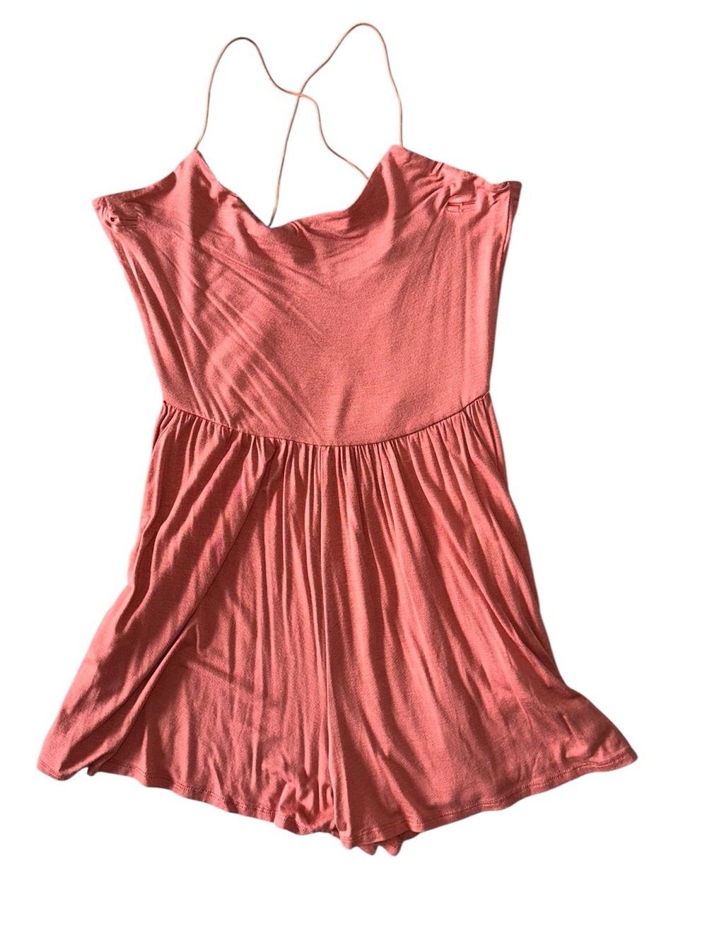 Heart Hips Rust Coral Romper